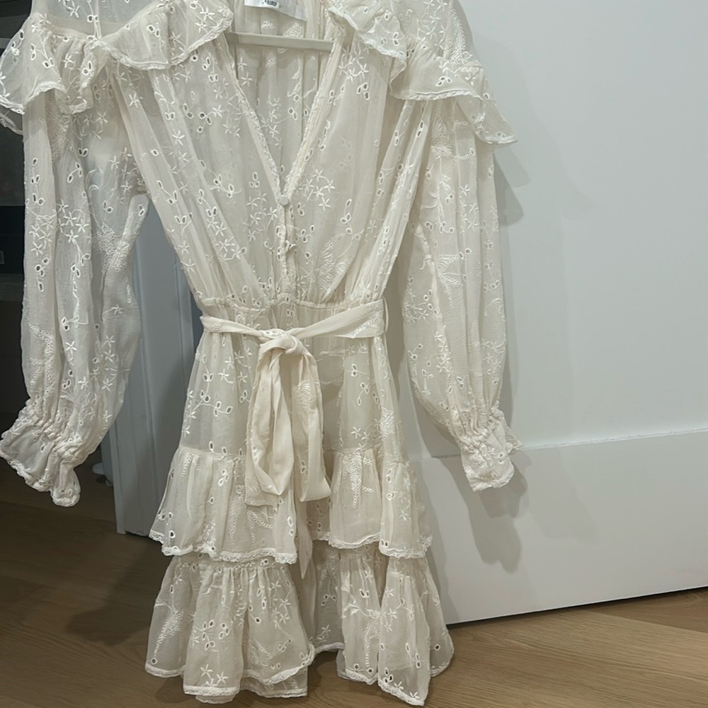 Zimmermann  Cream Lace Dress Size 0